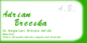 adrian brecska business card