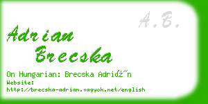 adrian brecska business card